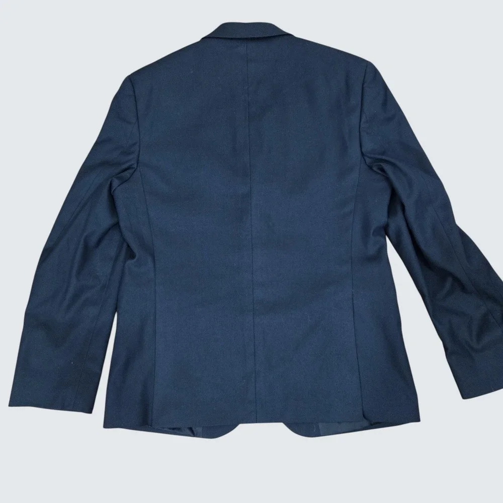 Lauren Ralph Lauren Blazer Kids 14R Navy Blue Two Button Suit Jacket Stretch